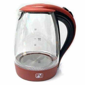 Скляний електрочайник Promotec PM-810B Червоний