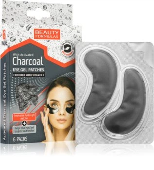 Гелевые патчи под глаза з активированным углем и витамином С Beauty Formulas Charcoal Eye Gel Patches 6шт/уп