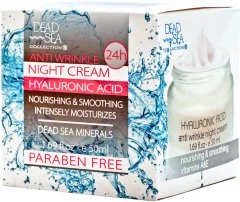 Нічний крем Dead Sea Collection проти зморшок з гіалуроновою кислотою і мінералами Мертвого моря 50 мл (830668009424)