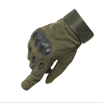 Військові рукавички із захистом кісточок ReFire Gear для сенсорних екранів L хакі
