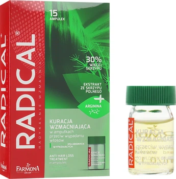 Уход против выпадения волос для ослабленных волос - Farmona Radical Hair Loss 15x5ml (719786-85788)
