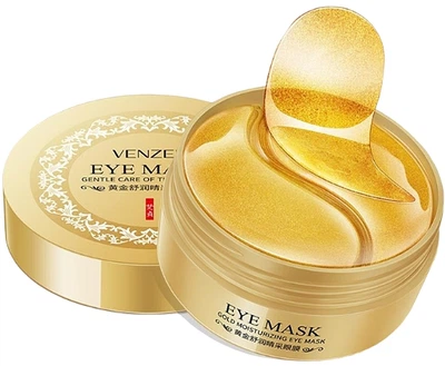 Гидрогелевые патчи с коллоидным золотом и спирулиной - Venzen Gold Moisturizing ??Eye Mask 60шт (830575-699)