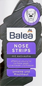 Полоски для носа с активированным углем - Balea Nose Strips 3шт (878942-33286)