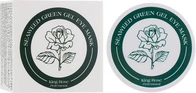 King Rose Seaweed Green Gel Eye Mask Гідрогелеві патчі для очей антивікові від зморшок з водоростями 60шт (675139-45640)