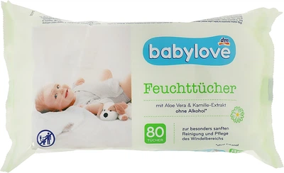 Вологі серветки для дітей - Babylove Feuchttucher 80шт (850885-39309)
