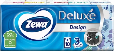 Платки носовые бумажные "Deluxe. Limited edition", 3 слоя, 10шт - Zewa 10шт (1112979-93943)