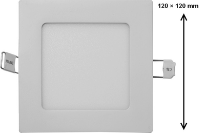 Светильник LED 6W 4500К 390Lm квадрат ECOSTRUM Общий:120*120мм Врезной:110*110мм