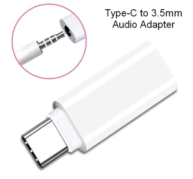 Перехідник адаптер Type-C to Audio Aux 3.5 mm White