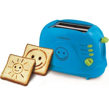 Тостер Esperanza EKT003B Smiley Blue – тостер, 2 слота, компактный дизайн