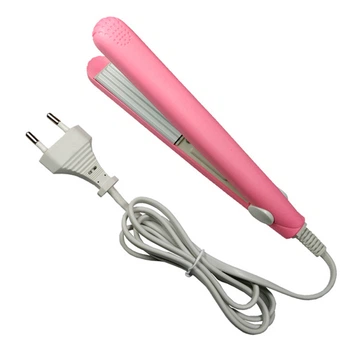 Міні праска щипці гофре для волосся плойка 160C pink