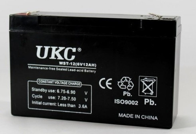 Аккумулятор UKC Battery WST-12 6V 12A