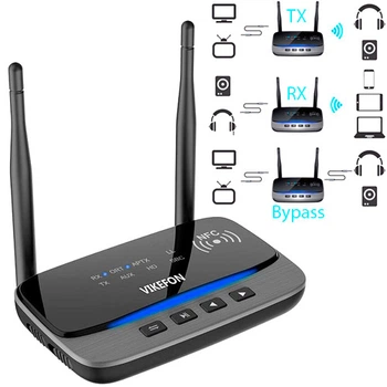 Bluetooth 5.0 аудио приемник передатчик 80м aptX HD SPDIF VIKEFON BT-B21