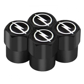 Защитные Набор колпачков на ниппель для автомобиля Opel SUNROZ Caps Short Black Опель 4 штуки (A-67052)