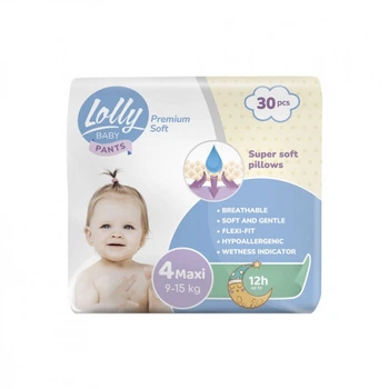 Підгузник Lolly Premium Soft Maxi 4 (9-15 кг), 30 шт (4820174980993)