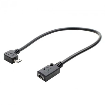 Кабель переходник конвертер Mini USB Female (мама) - Micro USB Male (папа) SUNROZ Right (A-48453)