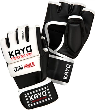 Перчатки для MMA Kayo рукопашные Искусственная кожа XL Черные / Белые (KRGB-174XL)