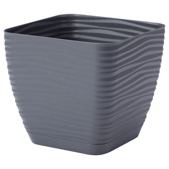 Горшок для цветов FormPlastic Sahara mini kwadro-13 1,3 л антрацит (3610-014)