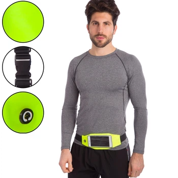 Спортивная сумка пояс для бега и ходьбы с сенсорным экраном RUNNING WAISTPACK GA-506 Лимонный