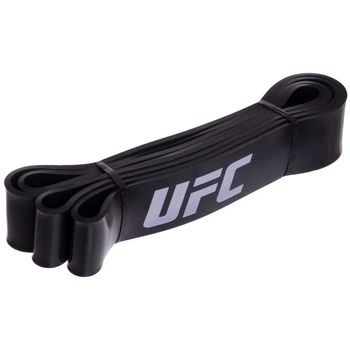 Гума петля для підтягування та тренувань стрічка силова UFC POWER BANDS HEAVY (латекс, розмір 2080x45x4,5мм, жорсткість H, чорний) (UHA-69168)