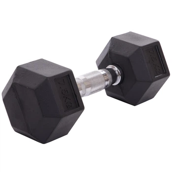 Гантель цельная шестигранная Zelart TA-2679-7,5 1шт 7,5кг