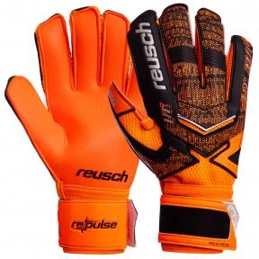 Перчатки вратарские с защитой пальцев REUSCH FB-882 Цвет: Оранжевый размер: 9