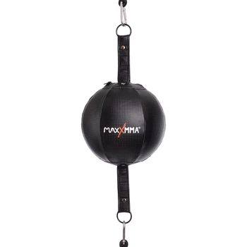 Груша на розтяжках Кругла пневматична XMMA Double End Bag (верх-PU, гума, d-22см, чорний) (SD01)
