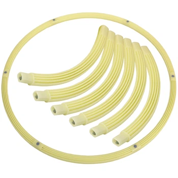 Обруч складной светящийся Хула Хуп Pro Supra Hula Hoop LUMINOUS HU-LA HR-057 6 секций желтый