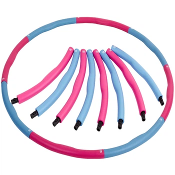 Обруч массажный Хула Хуп SP-Planeta Hula Hoop FITNESS RING SL-3012 8 секций серо-розовый