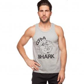 Майка борцовка спортивная мужская GYM SHARK CO-5887 Размер: S (42-44) Цвет: Серый