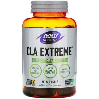 Конъюгированная линолевая кислота NOW Foods Sports "CLA Extreme" с гуараной и зеленым чаем (90 гелевых капсул)