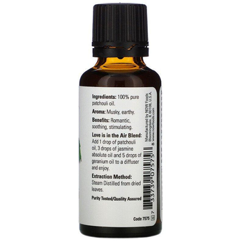 Эфирное масло пачули NOW Foods, Essential Oils "Patchouli" (30 мл)