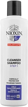 Шампунь очищувальний проти випадіння волосся Nioxin Thinning Hair System 6 Cleanser Shampoo з технологією захисту кольору 300 мл (8005610494005)