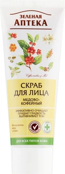 Скраб для обличчя "Медово-кавовий" - Зелена Аптека 75ml (60787-2308)