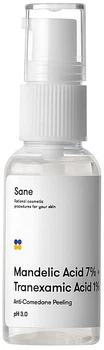 Пілінг для обличчя з мигдальною кислотою - Sane Mandelic Acid 7% + Tranexamic Acid 1% 30ml (1097783-85247)