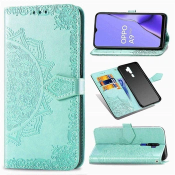 Чехол Vintage для OPPO A9 2020 книжка кожа PU бирюзовый