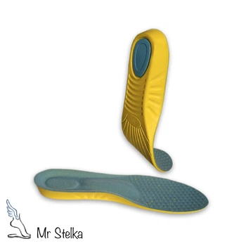 Амортизационные стельки "Super Soft" 42.5-39р (27.5-24 см), для спорта/повседневные, голубой цвет S-18 B №1
