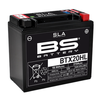 Акумулятор BS BTX20HL SLA Max (176 x 87 x 154) (12V 21.1Ah) чорний 300883