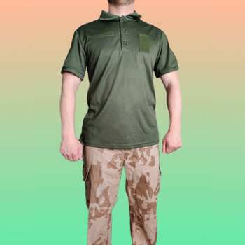 Рубашка поло военная для ЗСУ зеленая 3ХL (56)