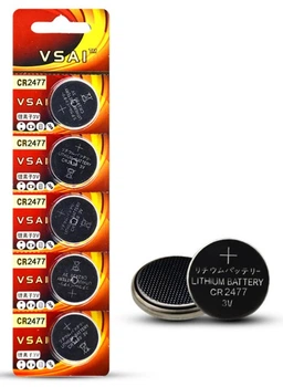5 шт Батарейка литиевая VSAI CR2477 3v 3В PC/CR2477 (768643071)