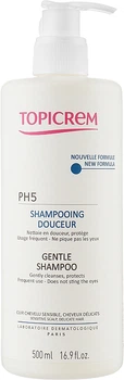 Шампунь рН5 с экстрактом хлопка для всех типов волос - Topicrem Essentials PH5 Gentle Shampoo 500ml (276363-30787)