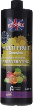 Шампунь восстанавливающий для поврежденных и сухих волос - Ronney Professional Multi Fruit Complex Regenerating Shampoo 1000ml (700443-143331)