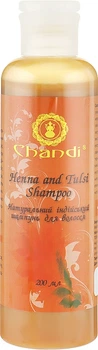 Натуральный индийский шампунь "Хна и Тулси" - Chandi Henna and Tulsi Shampoo 200ml (102160-32116)