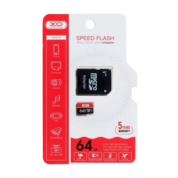 Карта пам‘яті XO MicroSD з адаптером 64GB Class 10