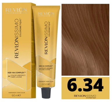 Farba do włosów Revlon Professional Revlonissimo Colorsmetique Ker-Ha Complex HC 6.34 60 ml (8007376057401)