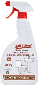 Засіб San Clean Prof Line для чищення кахлю та фаянсу 750 г (4820003544143)
