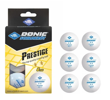 Мячи для настольного тенниса Donic Prestige 2* (6 шт.) (658021) White