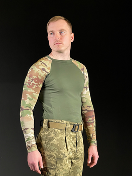 Рашгард тактичний UFB Clothing олива / мультикам NATO (46 розмір)