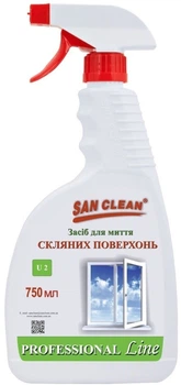 Засіб San Clean Prof Line для миття скляних поверхонь 750 г (4820003544570)