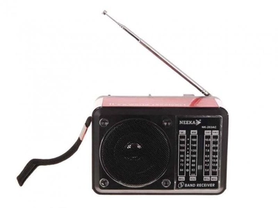 Радиоприемник колонка портативная NEEKA NK-204AC Black/Red FM MW SW1-2
