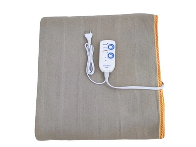 Электропростынь двуспальная евро LUX 180x200 см, бежевая
